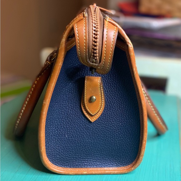 Vintage Dooney and Bourke Blue Satchel - Picture 3 of 12
